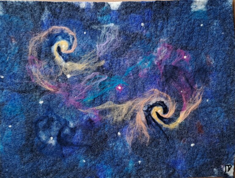 Galaxy en feutre de laine