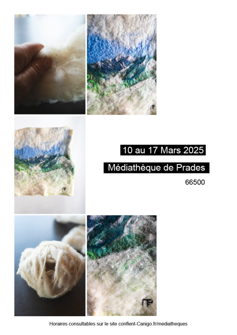 Flyer Expo Médiathèque de prades 10 au 17 Mars 2025
